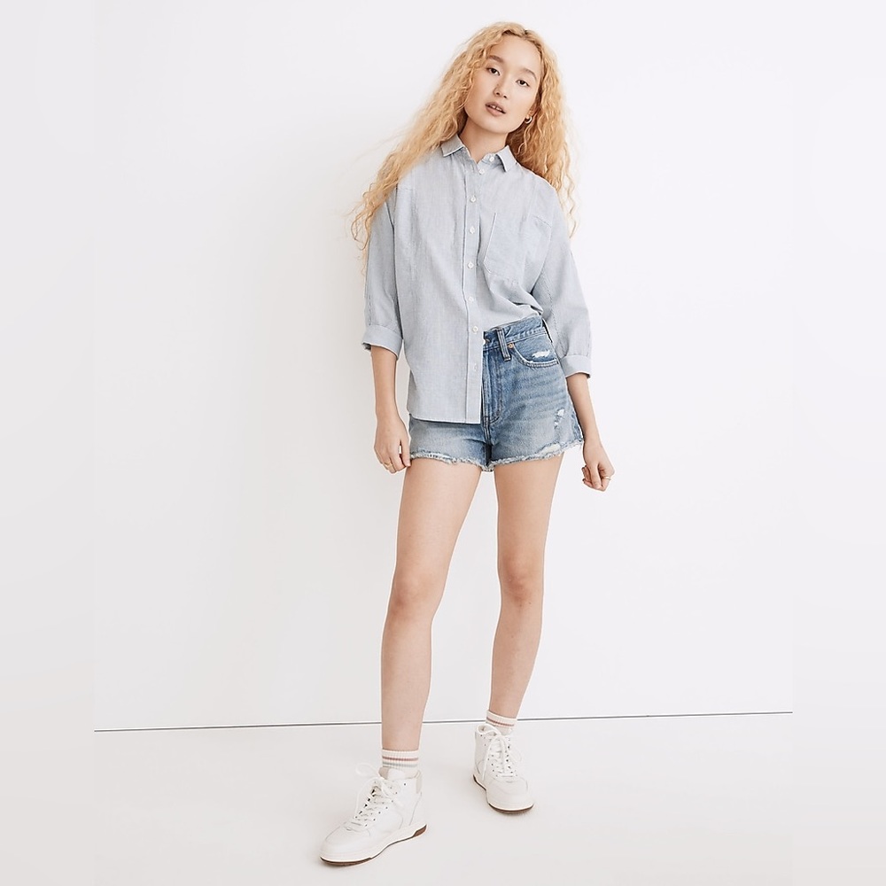 Madewell Relaxed Denim Shorts in Renfield Wash: Destructed Edition NWT